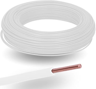 100 meter Kalitec H07V-U 1x1,5 mm² wit in een kartonnen doos | Vlamvertragende PVC-draad met één ader en een diameter van 1,5 mm² | 450/750 VI-draad met één ader voor interne bedrading van machines en verlichting