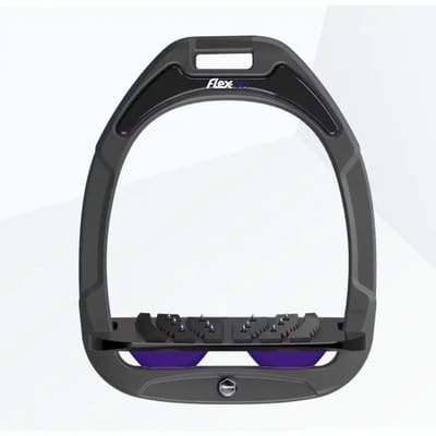 Ultra Grip Inclinatie Stirrup Antraciet/Zwart/Paarse Flex-On Green Composite