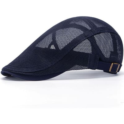 Zomer Dunne Heren Duckbill Pet Mesh Ademend Zonnescherm Casual Zonnehoed One size marineblauwe kleur