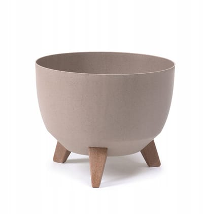 Doniczka Roma ECO Latte op 24cm, met houten poten