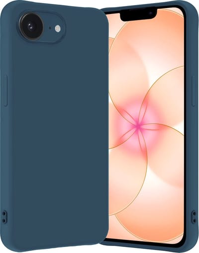 Hoes - Geschikt voor Apple iPhone 17e - Sterk & Shockproof - Hoesje Cover - Siliconen Case - Donkerblauw