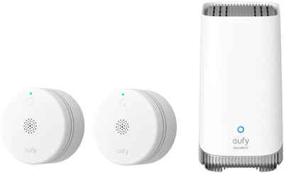 eufy Security HomeBase 3 S380 basissysteem + slimme rookmelder E10 wit - app notificaties - compact design - 5 jaar batterijduur - 2PACK - Alarm Bundel