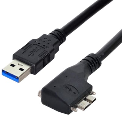 Dailygoody - Micro USB 3.0 Kabel - 90 graden hoek - 5.0 meter - Dataoverdracht tot 4.8Gbps - Hoogwaardige kwaliteit - Geschikt voor diverse apparaten