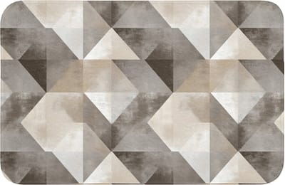 Badmat 60x40 cm - Antislip - Geometrisch - Motief - Aardetinten - Badmatten voor badkamer - Badkamermat - Douchemat - Badkamer mat
