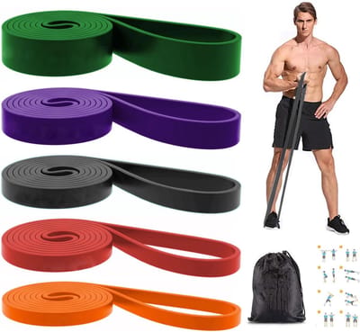 QTTVBTNA -Weerstandsbanden Set – Pull Up Assist Fitness Elastieken voor Krachttraining, Thuis & Sportschool Oefeningen, Geschikt voor Mannen en Vrouwen, Fysiotherapie & Training