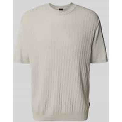 regular fit T-shirt van mix van katoen en linnen model 'KAJORDINO'