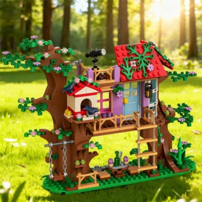 Hoge Kwaliteit Geheime Hoge Kwaliteit Tuin Hoge Kwaliteit Boomhut Hoge Kwaliteit Blokken Verzameling kit - Zelfmontage Hoge Kwaliteit Fee Hoge Kwaliteit no box red