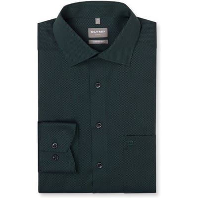 OLYMP Luxor Overhemd, Comfort Fit, New Kent, Groen
