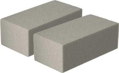 Hobby/knutsel Steekschuim/oase - 2x - droog gebruik - Bloemstukken/kerststukjes maken - 23 x 7 x 11 cm