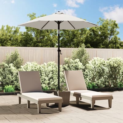 vidaXL - Parasol - 200x224 - cm - aluminium - zandwit