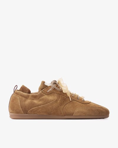 VIA VAI June Haylee Sneakers Dames - Suède - Beige - Maat 37