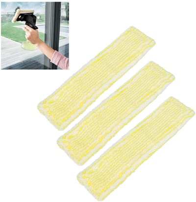 Dailygoods- Raamreiniger Pad 3 Stuks - Microvezel Doek - Vervangende Accessoire - Sterke Wateropname - Gemakkelijk Schoon te Maken - Voor Ramen/Spiegels - Reinigingspad