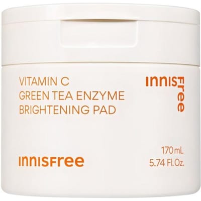 Innisfree Vitamin C Green Tea Enzyme Brightening Pad 60 pads AUTHENTIC STORE beige