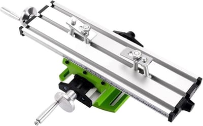 Precisie Freesmachine Werktafel - Multifunctionele Kruistafel - Precisiebewerking Boren - Verstelbare Kruistafel - 310 mm Tafel - Grijs