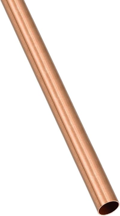 Koperbuis 6mm buitendiameter x 0.25mm wanddikte x 200mm recht, ideaal voor meubels, machines en DIY-projecten