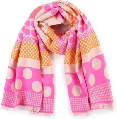 Bijoutheek Sjaal (Fashion) Cirkels Pink