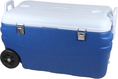 Koelbox voor volwassenen, unisex, blauw/wit, 103 x 50 x 48,5 cm