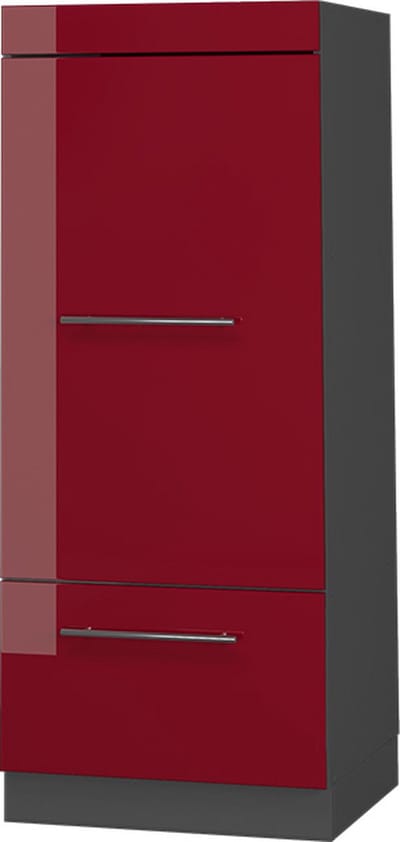 Vicco Hoge kast Fame-Line, Bordeauxrode hoogglans/Antraciet, 60 cm
