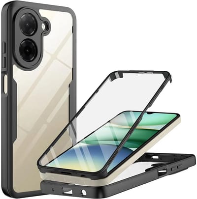 Hoesje geschikt voor Xiaomi Redmi A5 171.7mm - Techsuit ColorVerse 360 Case met Screenprotector - Zwart