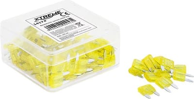 Mini Steekzekering 20A - Geel 10 stuks