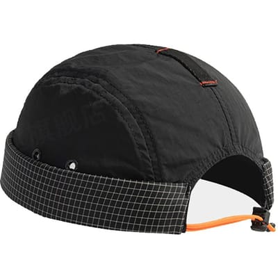 Waterdichte Docker Cap Zonder Klep Sneldrogende Kleploze Petten Effen -UV Muts Verstelbare Hoeden Voor Mannen Vrouwen zwart