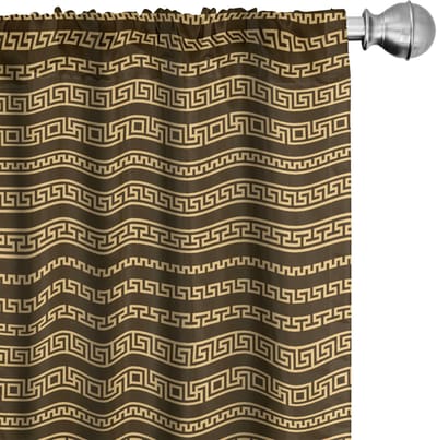 ABAKUHAUS Gordijnen – 2x75x245 cm – Pastelbruin donker cacao – microvezel