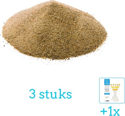 Comfortpool Filterzand 25kg - 3 stuks - Voordeelverpakking - Inclusief WAYS Testrips (1 stuks) - Geschikt voor Intex en Bestway Zandfilterpomp