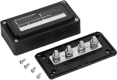 Jhubersproducts - Power Distribution Block - 300A DC 48V - Betrouwbaar en duurzaam - Zwart - BusBar Box - Geschikt voor gelijkstroomsystemen - Model..