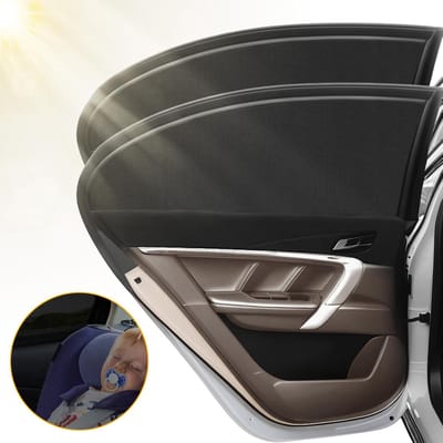 2 Stuks Zonnescherm Voor Zijruiten Van De Auto - Autoraam Zonnescherm - Autoraamzonwering Voor Baby's - Klamboe Voor Kinderen/Volwassenen/Huisdieren