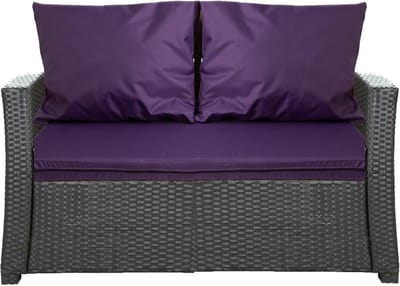Comfortabel Outdoor Zitkussen voor Tuinbank en Hollywoodschommel - Dik Kussen (Donkerviolet)