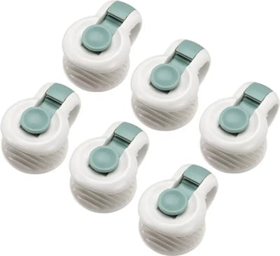 Stevige Dekbed clips - Dekbedclips - Dekbed Knijpers - Clip Dekbedovertrek - 6 stuks - Wit / Groen