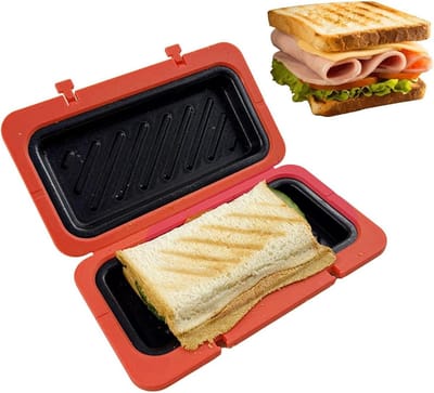 Sandwichpers - Tosti Grill - Snelle Maaltijden - Magnetron Geschikt - 4.8 x 11.9 cm - Rood