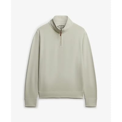 Superdry - Klassieke Essential trui met halve rits - Heren - Truien