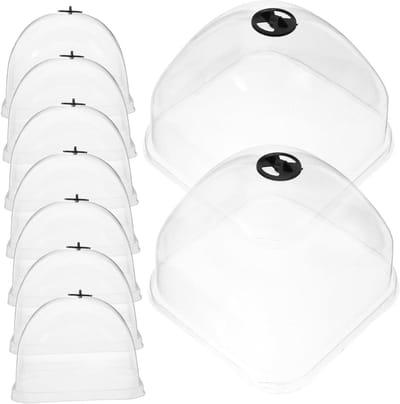 Plantenkoepel Set - Tuinkoepels Vorstbescherming - Planten Beschermen - Herbruikbaar Stevig Plastic - 12 Cm Diameter - Transparant
