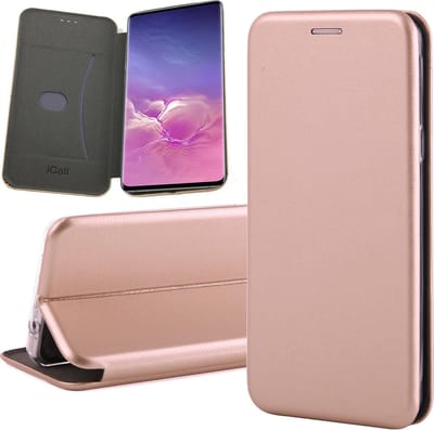 Hoesje geschikt voor Samsung S10 - Book Case Slim Wallet Roségoud