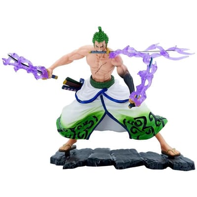 Nieuwe 20cm One Piece Anime Figuur GK Roronoa Zoro Actiefiguur PVC Verzameling Cartoon Model Pop Speelgoed Decoratie blue