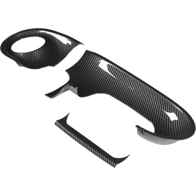 3 pièces Garniture de tableau de bord Style fibre de carbone Remplacement pour Smart Forfour Hayon 5 portes W453 LHD 2015‑2021 black