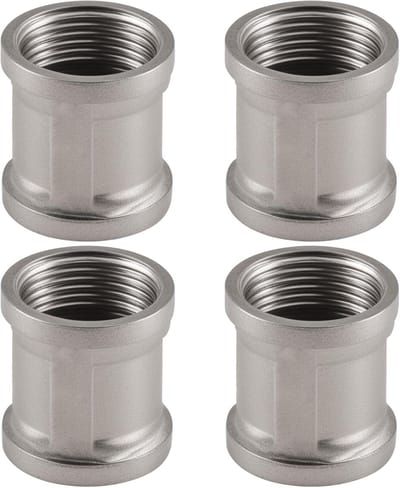 Dubbele nippel 1/2 inch IG/IG van roestvrij staal, female thread connector adapter voor pijpverbinding, DN15 dubbele aansluiting, duurzaam en corrosiebestendig