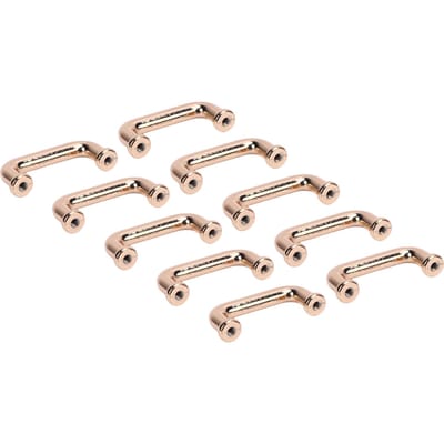 10 stuks 25,5 X 10,5 X 5 mm Platte Ronde Cilinder Boogbrug Gesp Eenvoudige Installatie Brugconnector goud