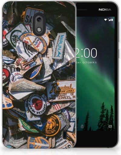 Nokia 2 Siliconen Hoesje met foto Badges