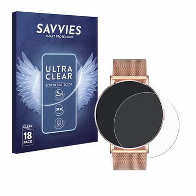 Savvies - Screenprotector voor Levowatch Eve 1.3" - Folie Beschermfolie transparant 18 Stuks