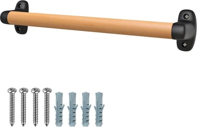 24 inch houten leuning, speelplaats veiligheidsgrijper, wandmontage handgreep voor kinderen, ideaal voor klimmen en spelen in tuin of badkamer.