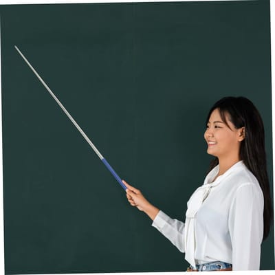 Aanwijzer - Pointer Stick - Klaslokaal Presentaties - Uitschuifbaar Roestvrij Staal - 88cm Lang - Blauw