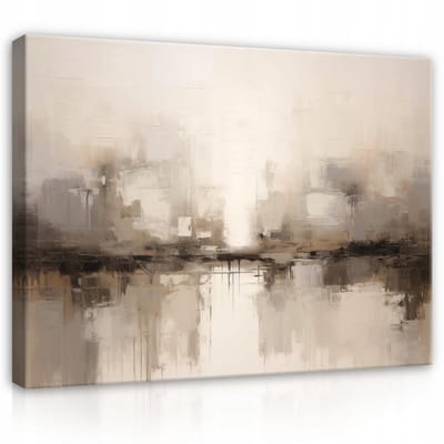 WALLARENA - Canvas schilderij - 100x70 cm - abstracte wanddecoratie voor slaapkamer en woonkamer XXL modern