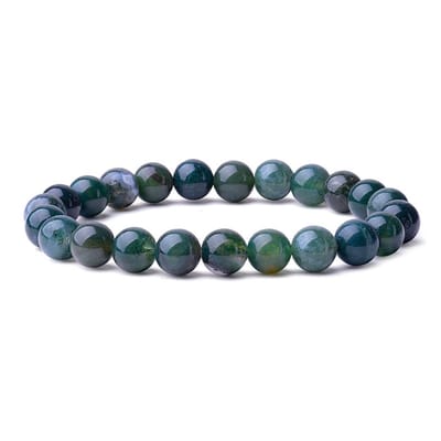 Bixorp Gems Kambamba Jaspis Edelstenen Armband - Gepolijste Edelsteen Kralenarmband - 20cm