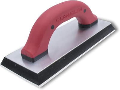 Tegelspaan Rubber - Mortelspaan Schuurbord - Tegels Egaliseren - Softgrip Handvat - 229x102 mm - Zwart