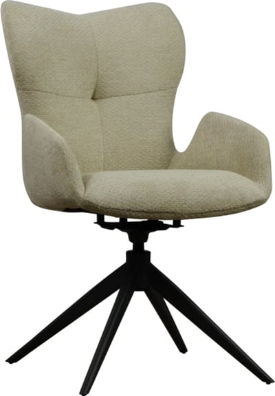 Eetkamerstoel Maartje draaibaar - Retro bliss beige - eetkamerstoelen set van 2
