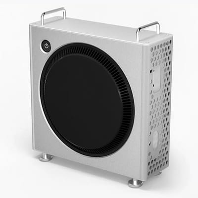 Mastersøn Behuizing voor Apple Mac Mini M4 / M4 Pro - Zilver - Aluminium Standaard - Warmte afvoer case