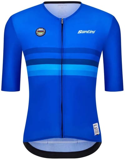 Santini Uci World Champion Italy 2025 Korte Mouw Wielertrui Blauw 3XL