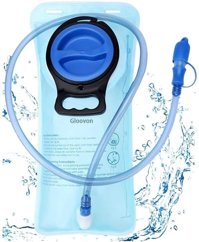 Gloovon® - Waterzak - Drinkzak 2L - Incl Slang - Lekvrij & BPA-vrij EVA - BPA-vrij & Smaakloos -Release Slang - Blauw